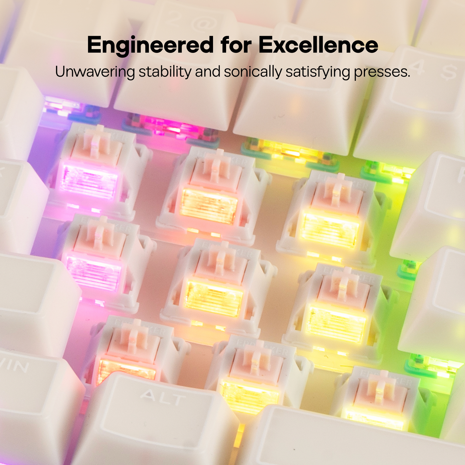 35 Pieces EPOMAKER Cream Marble Linear Switch Set 47gf