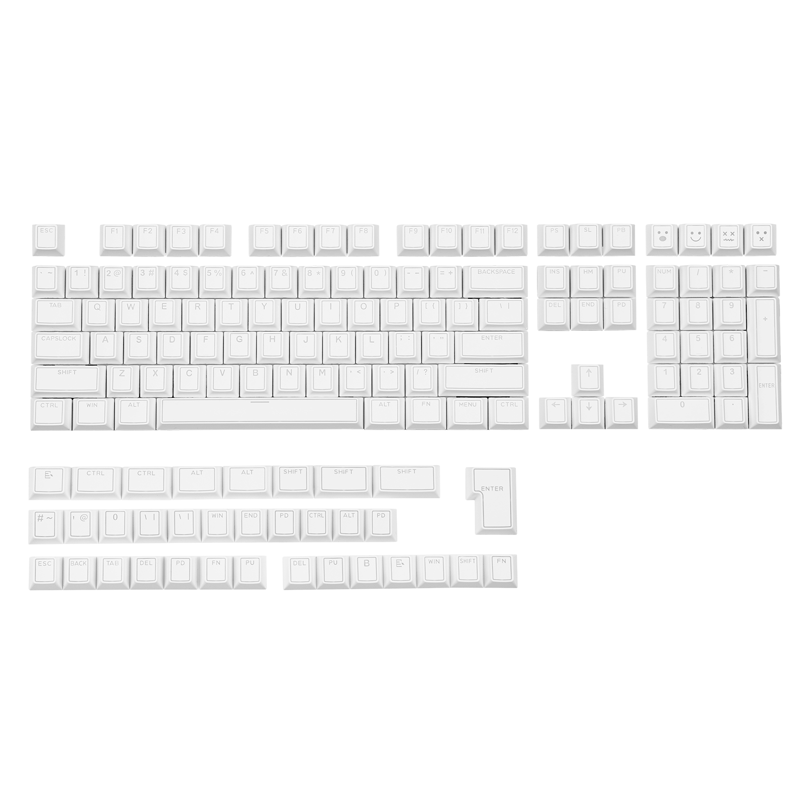 Set di tasti EPOMAKER Glintrix, 142 pezzi, profilo