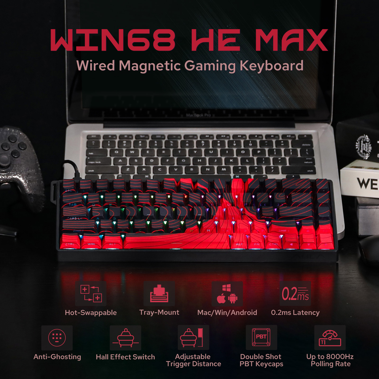 AULA WIN68 HE/WIN68 HE MAX 65% Hot-Swap Tray-Mount