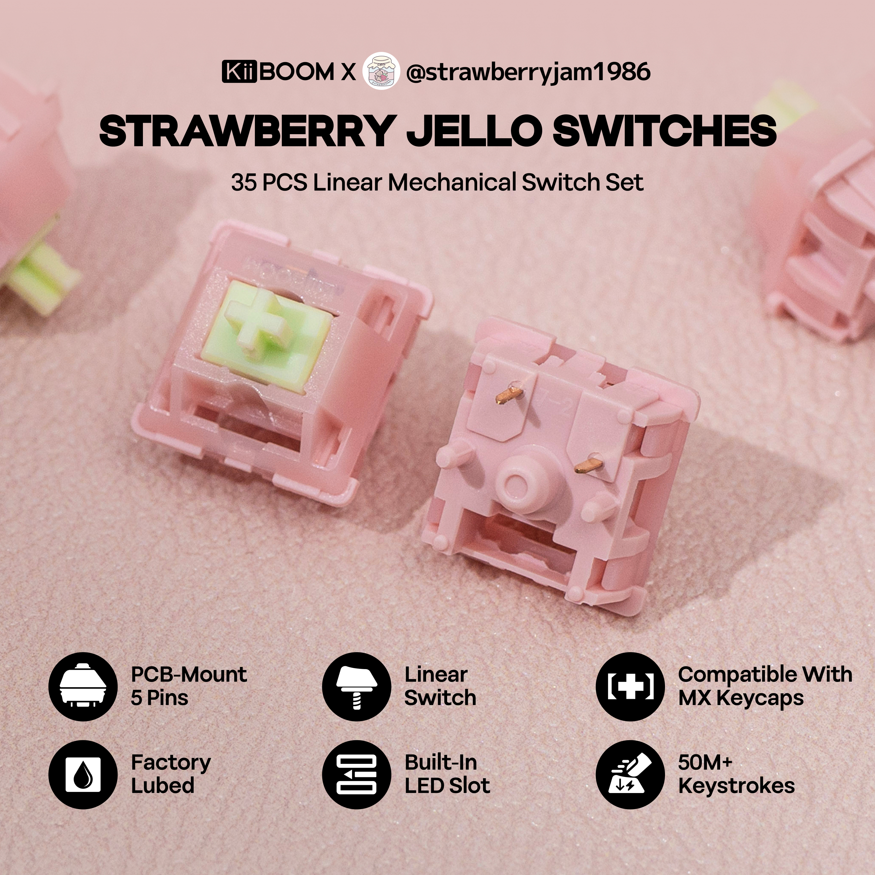 35 Pieces KiiBoom x Strawberryjam1986 Linear Jello