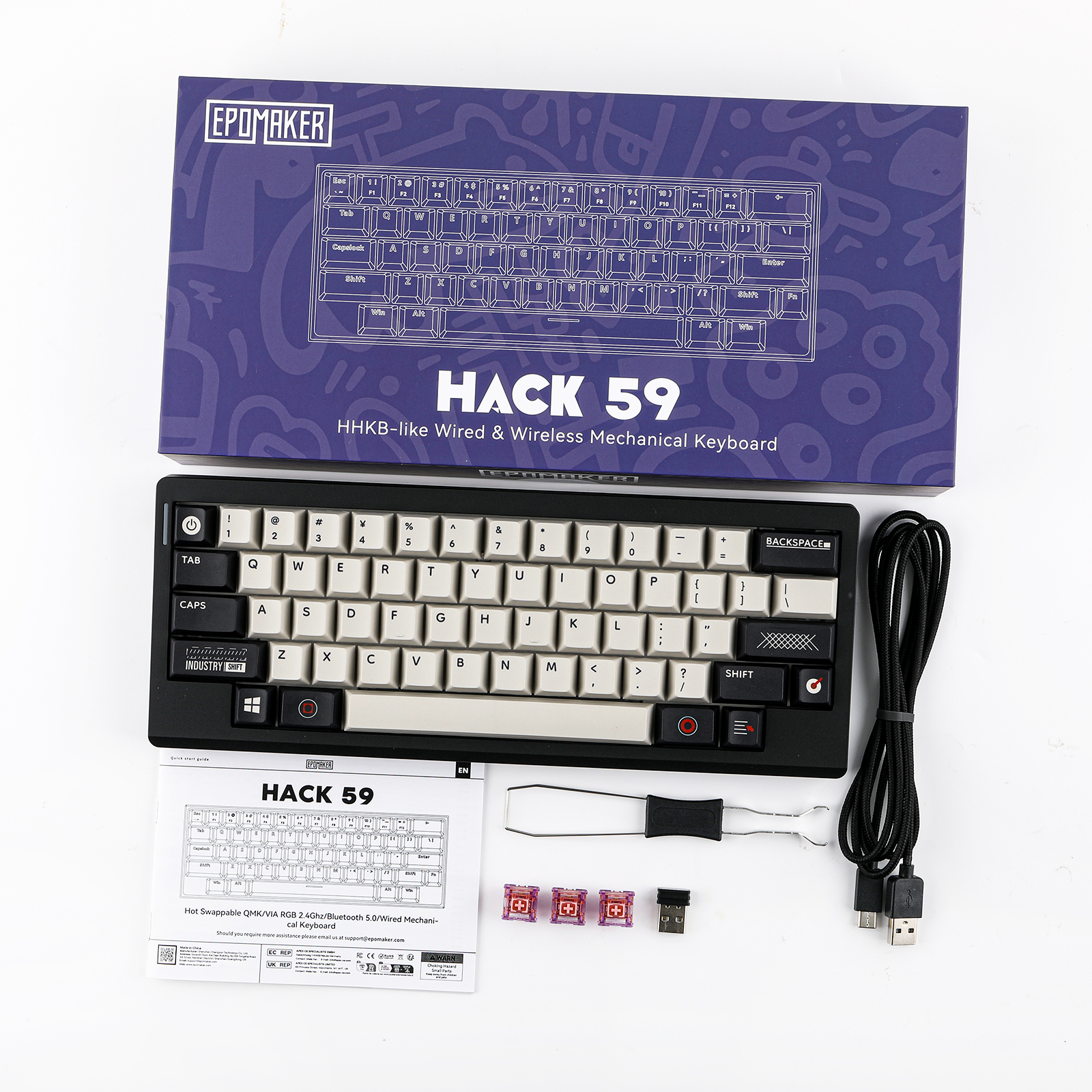 EPOMAKER Hack59 QMK/VIA HHKB-like Layout