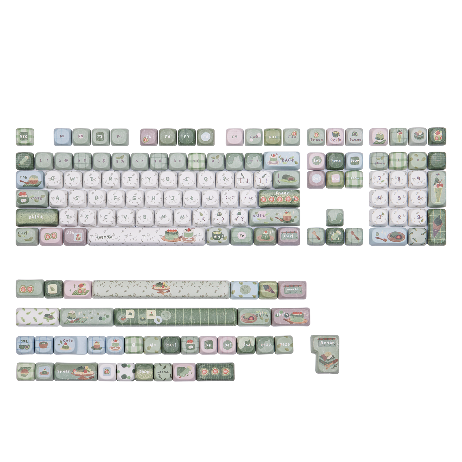 KiiBOOM Sprout Picnic Keycap Set 144 Keys MOA Profile