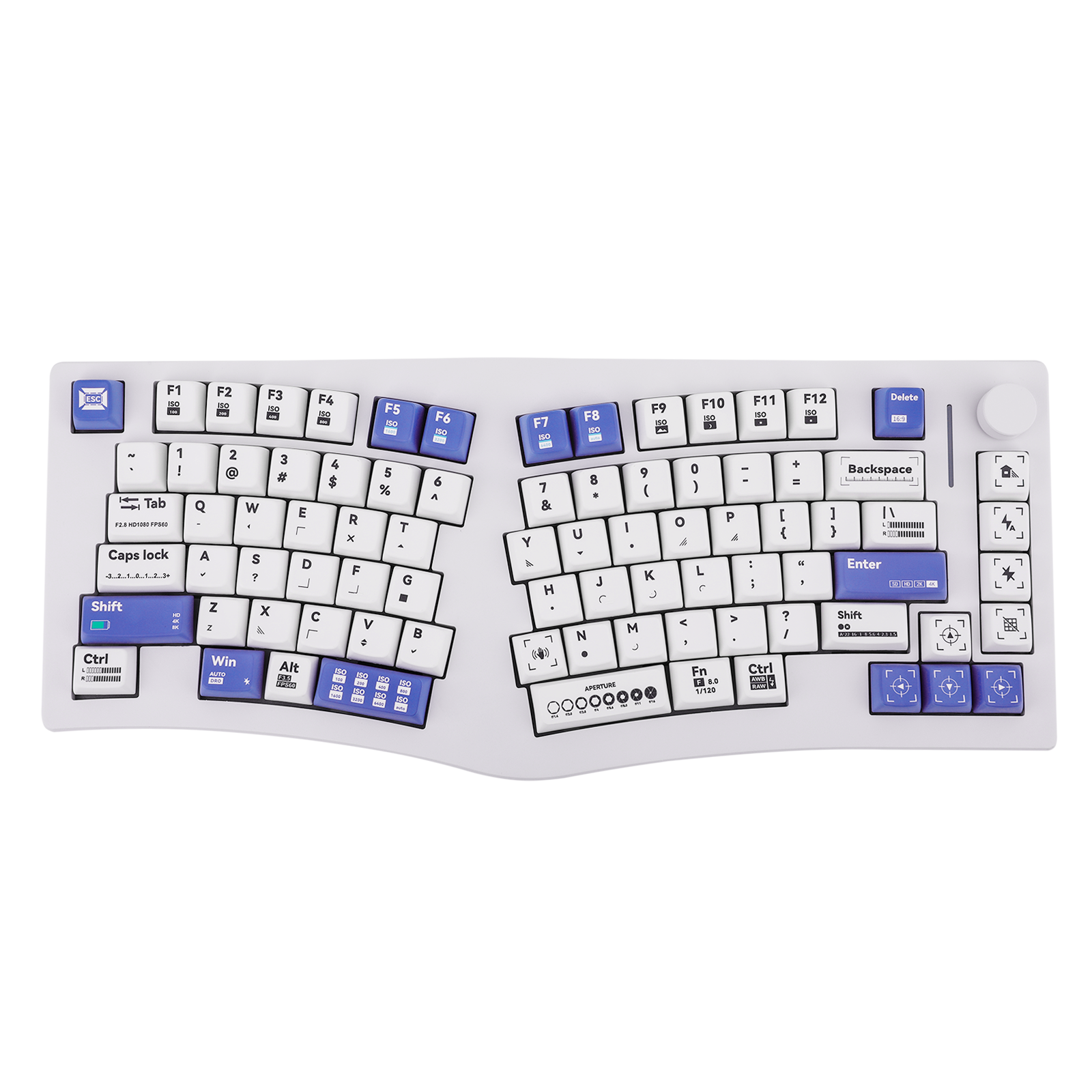 Фекер Алис75 QMK/VIA Алис Лејоут алуминијум