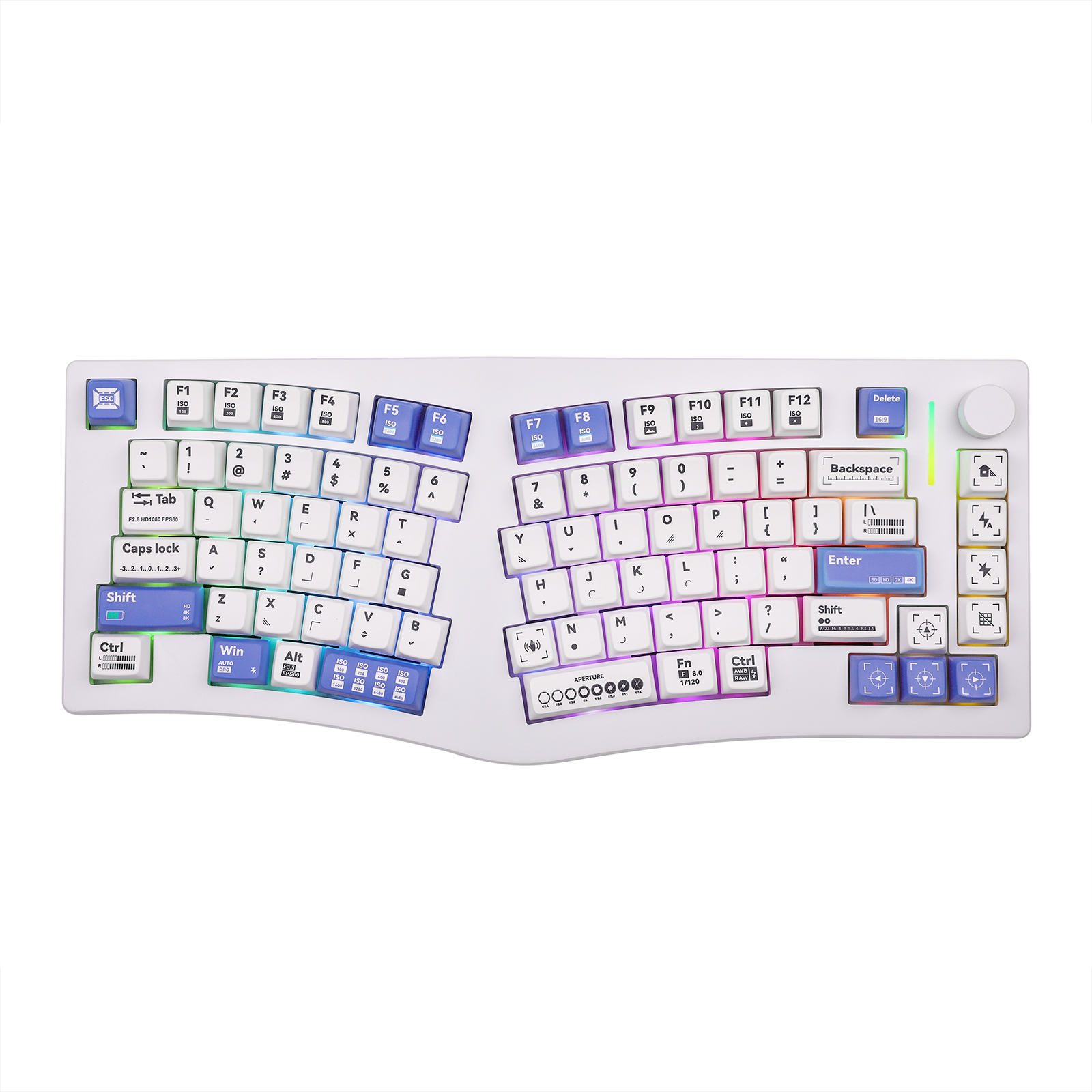 Фекер Алис75 QMK/VIA Алис Лејоут алуминијум