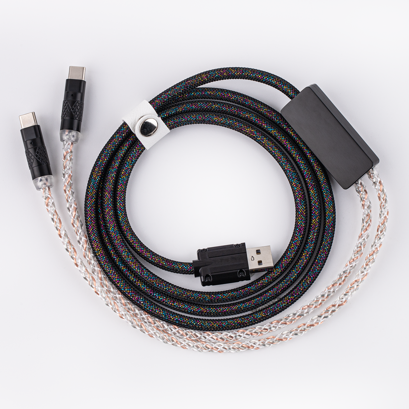 EPOMAKER MIX PRO 1,5 m 2-in-1 gevlochten kabel voor