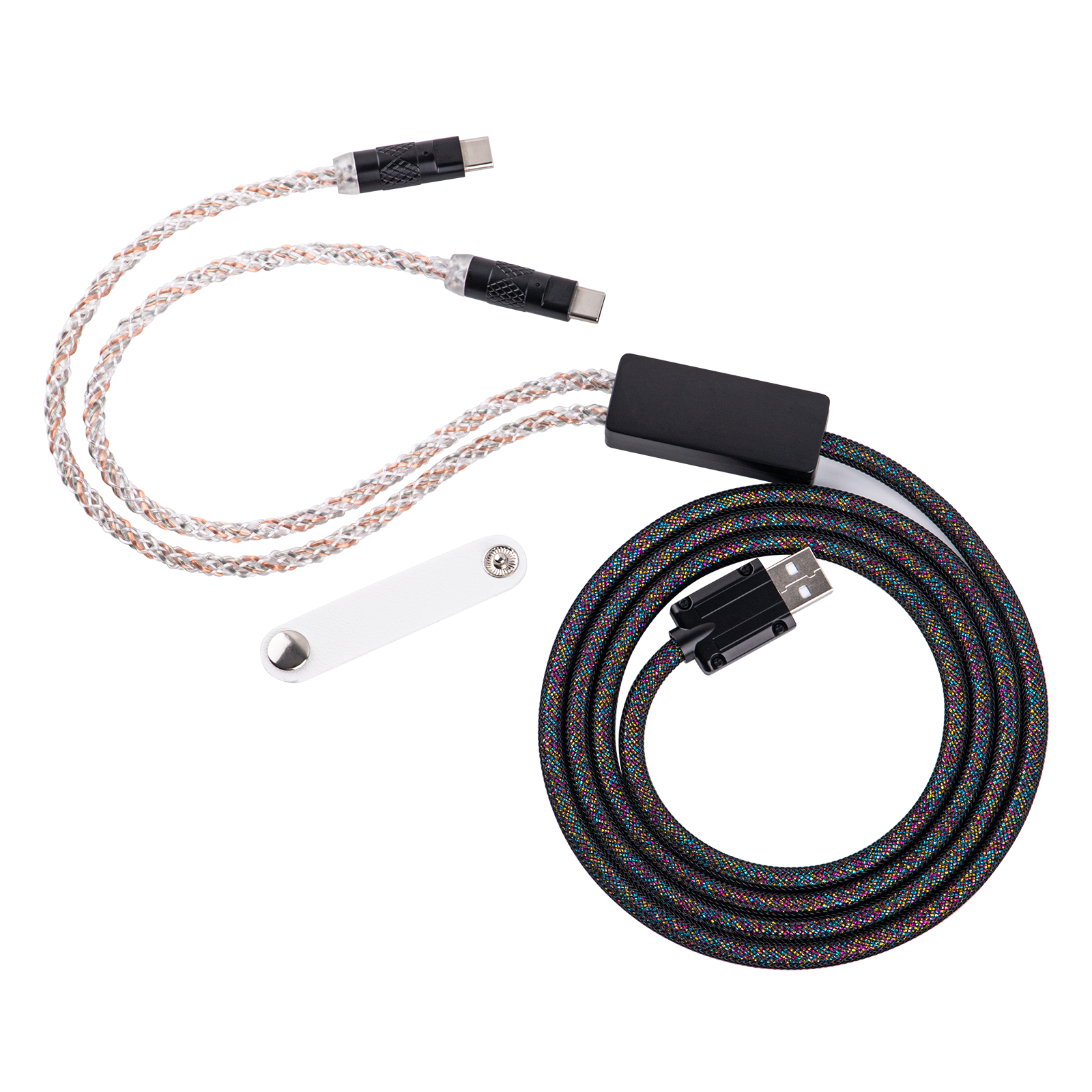 EPOMAKER MIX PRO 1,5 m 2-in-1 gevlochten kabel voor