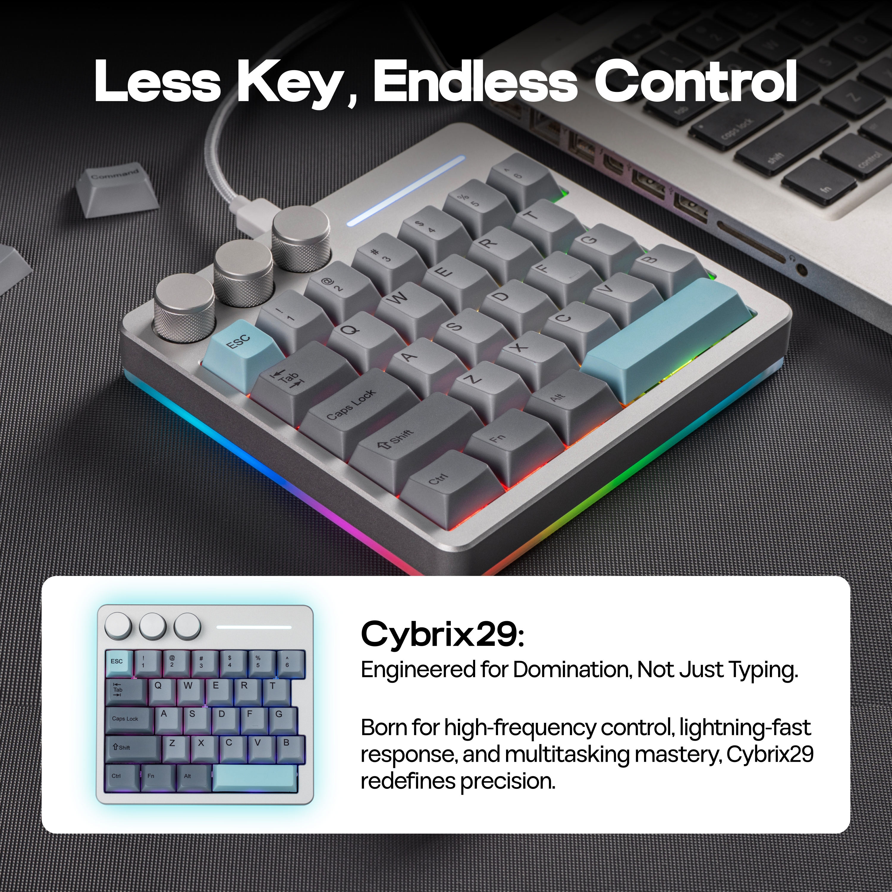 KiiBOOM Cybrix 29 29 Keys+3 Knobs Rapid Fast Wired