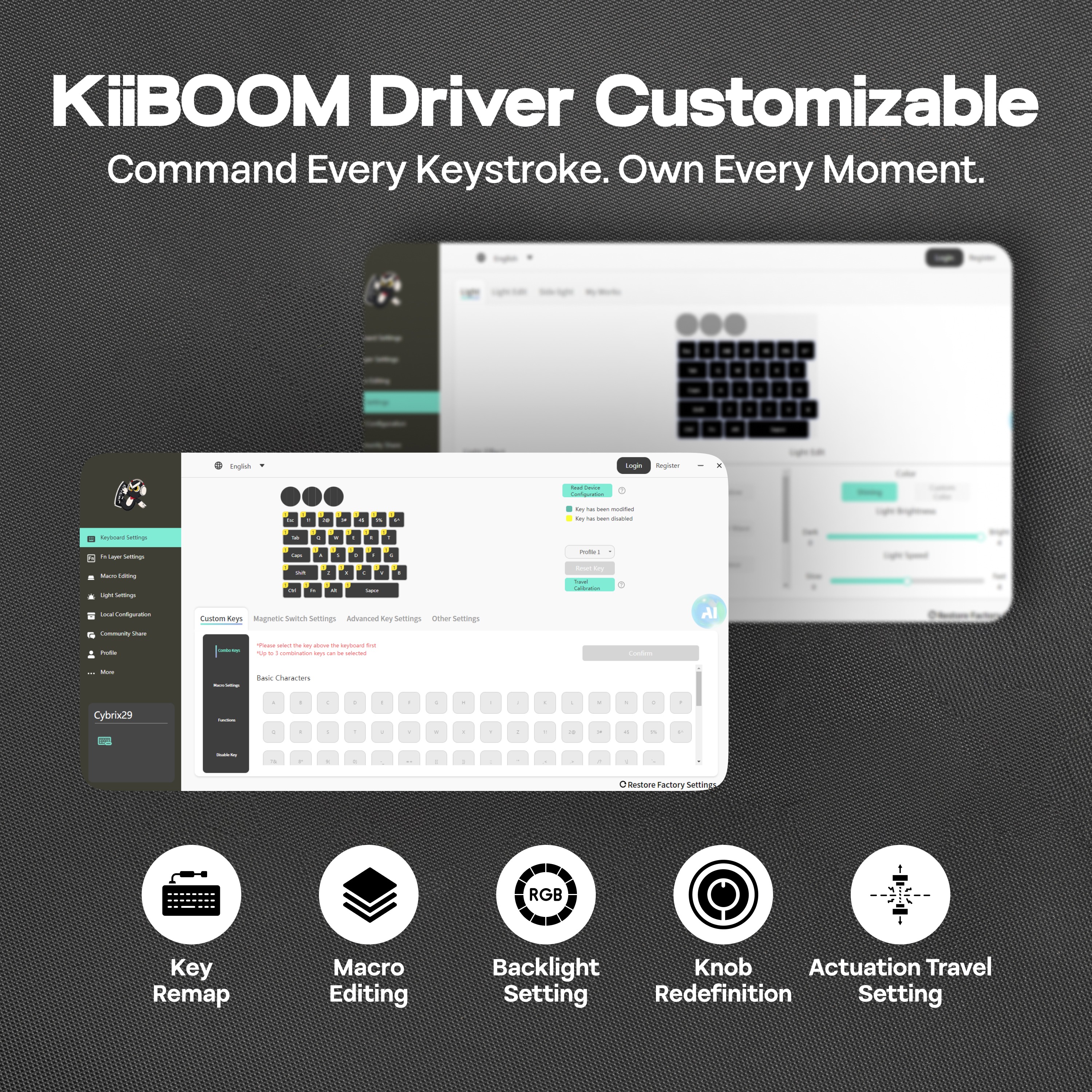 KiiBOOM Cybrix 29 29 Keys+3 Knobs Rapid Fast Wired