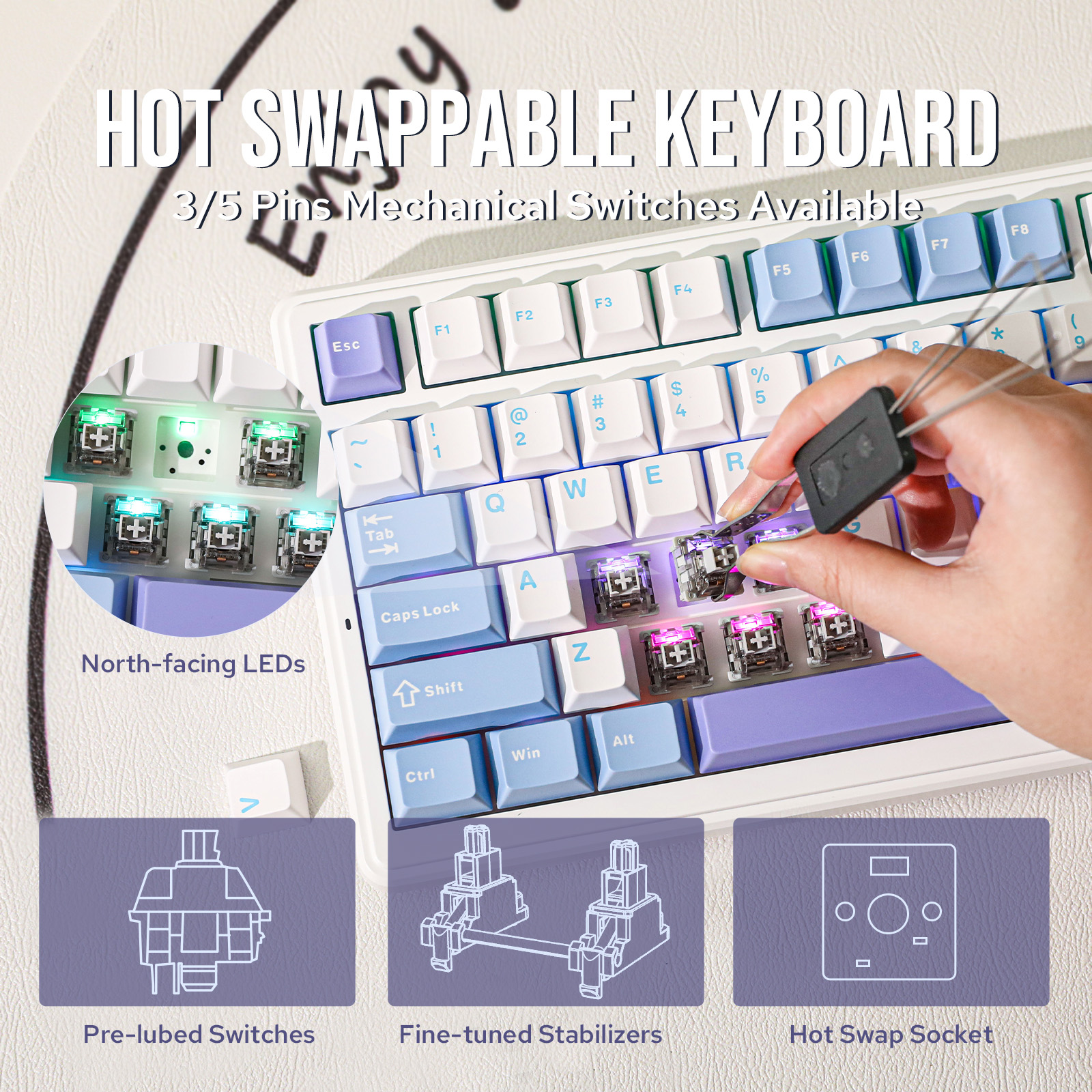 EPOMAKER x AULA F99 99-Key Hot-swappable Mechanical