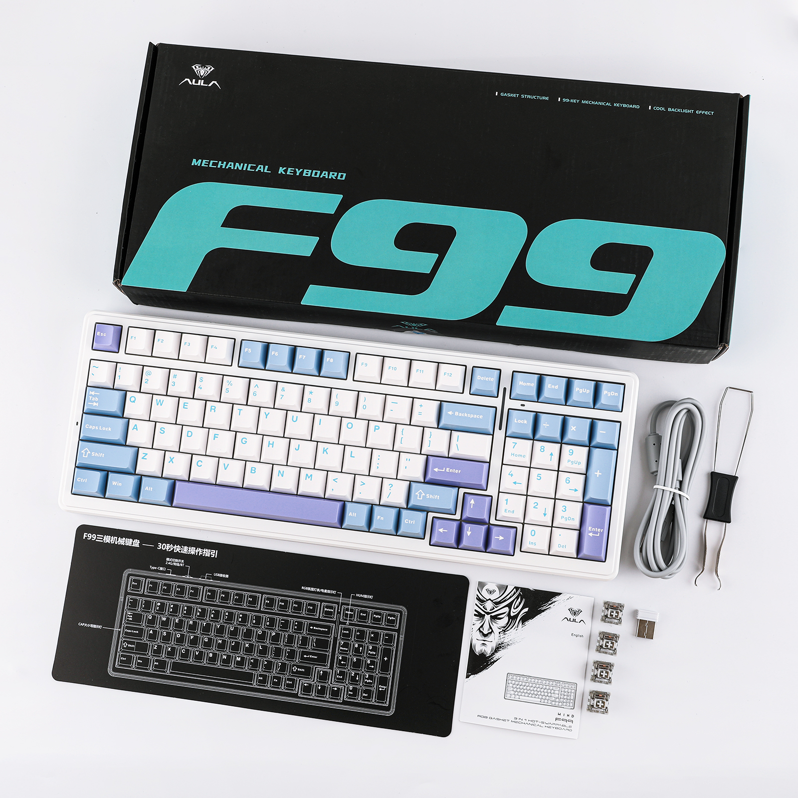 EPOMAKER x AULA F99 99-Key Hot-swappable Mechanical