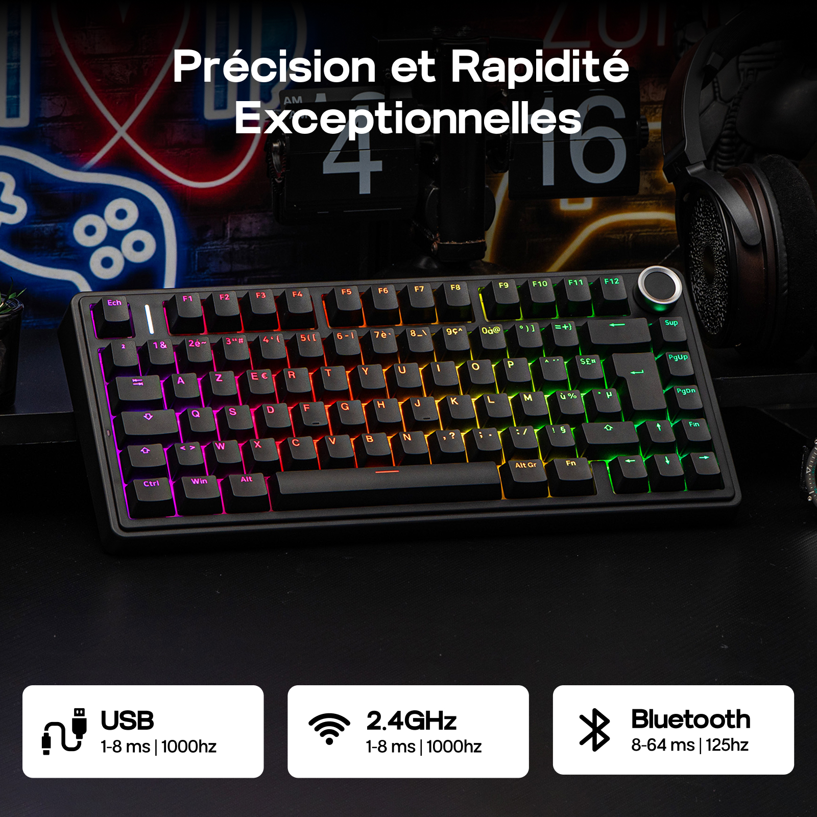 ISO-FR-lay-out AULA F75 75% AZERTY Franse gaming