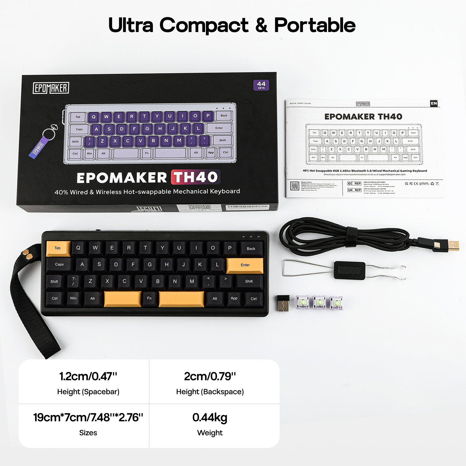 EPOMAKER TH40 VIA Ultrakompakt 40% Layout Hot-Swap