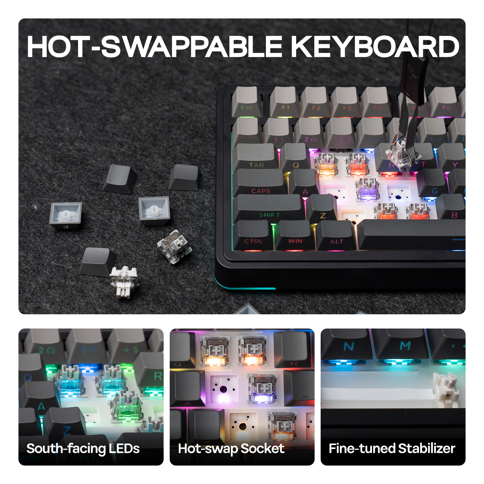 EPOMAKER EA75 75% US QWERTY Layout Hot-Swap