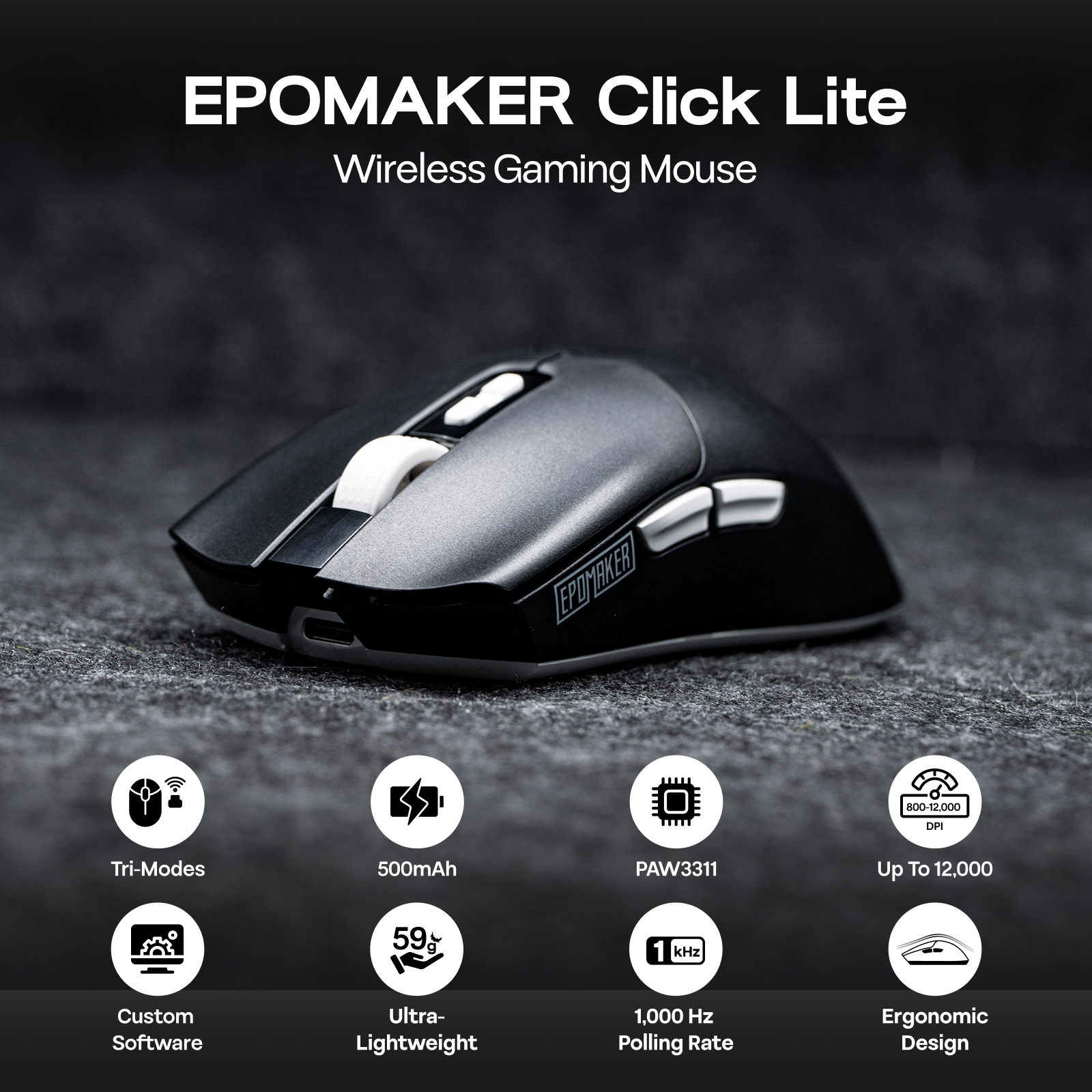 EPOMAKER Click Lite Wired/BT/2.4GHz Wireless Gaming