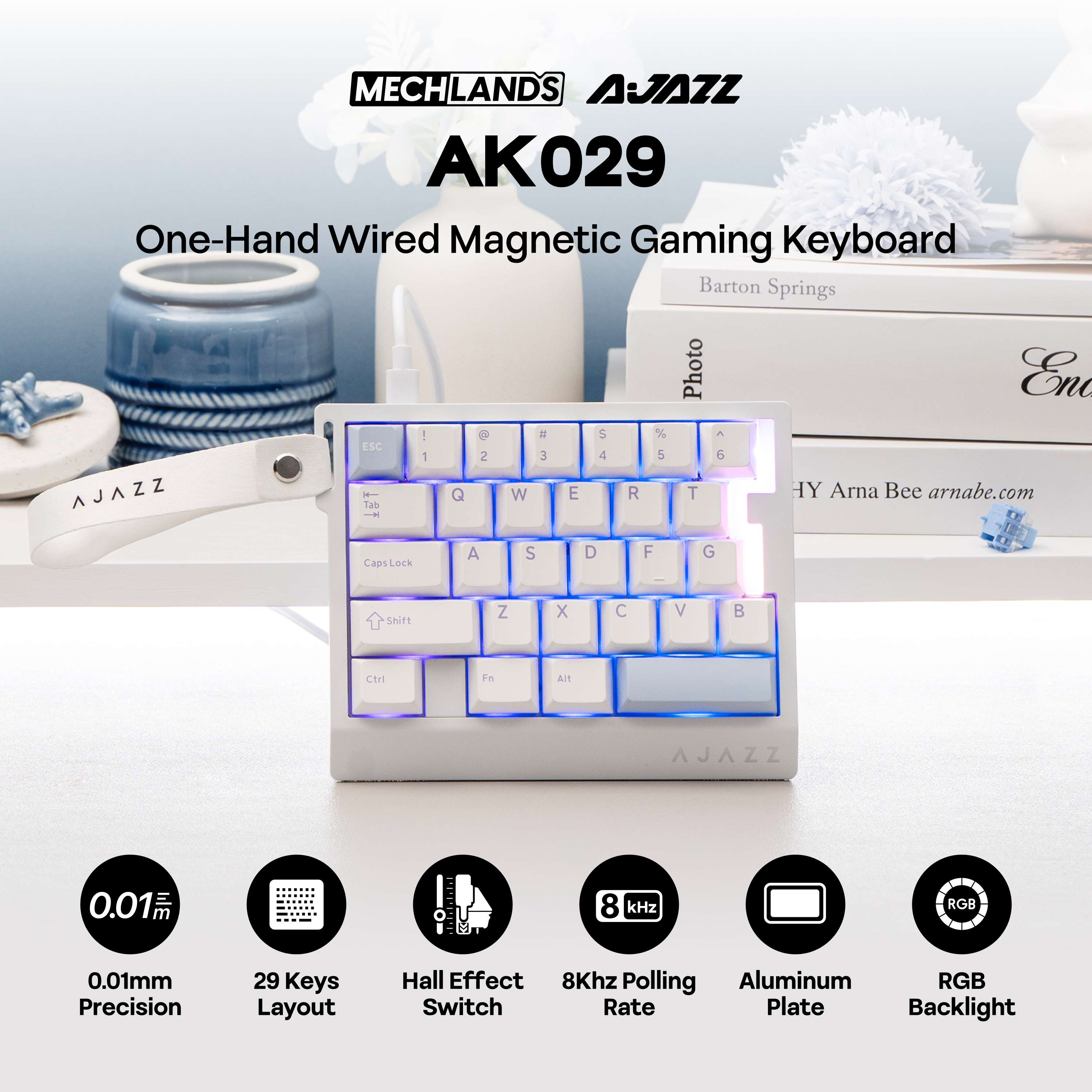 AJAZZ AK029 29-Key Layout Rapid Fast Wired One Handed