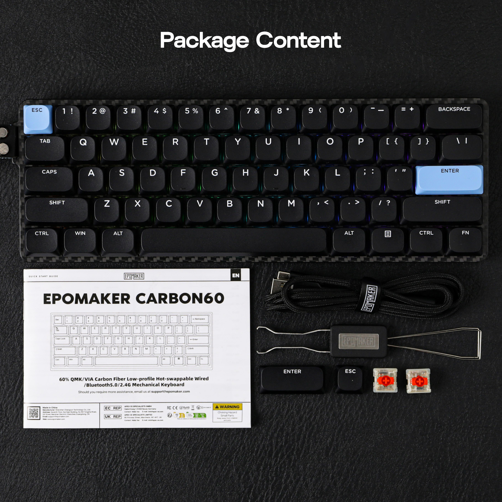 EPOMAKER Carbon60 60% QMK/ANSI VIA
