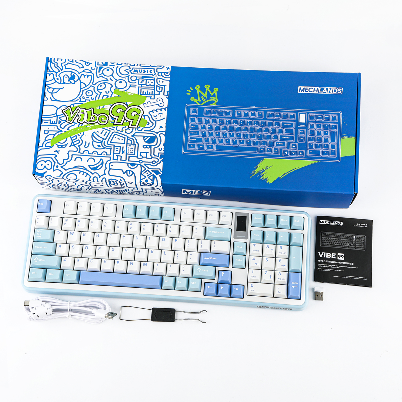 MechLands Vibe99 1800レイアウト 有線/Bluetooth/2.4GHz